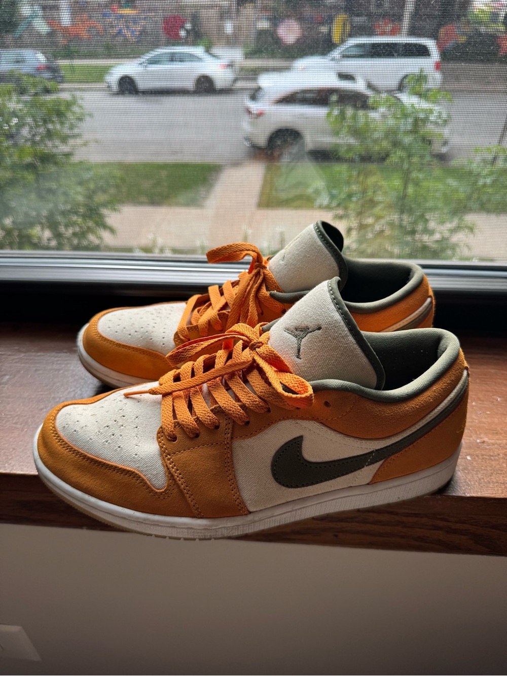 Jordan Low Top Sneakers - Orange, Olive, Cream